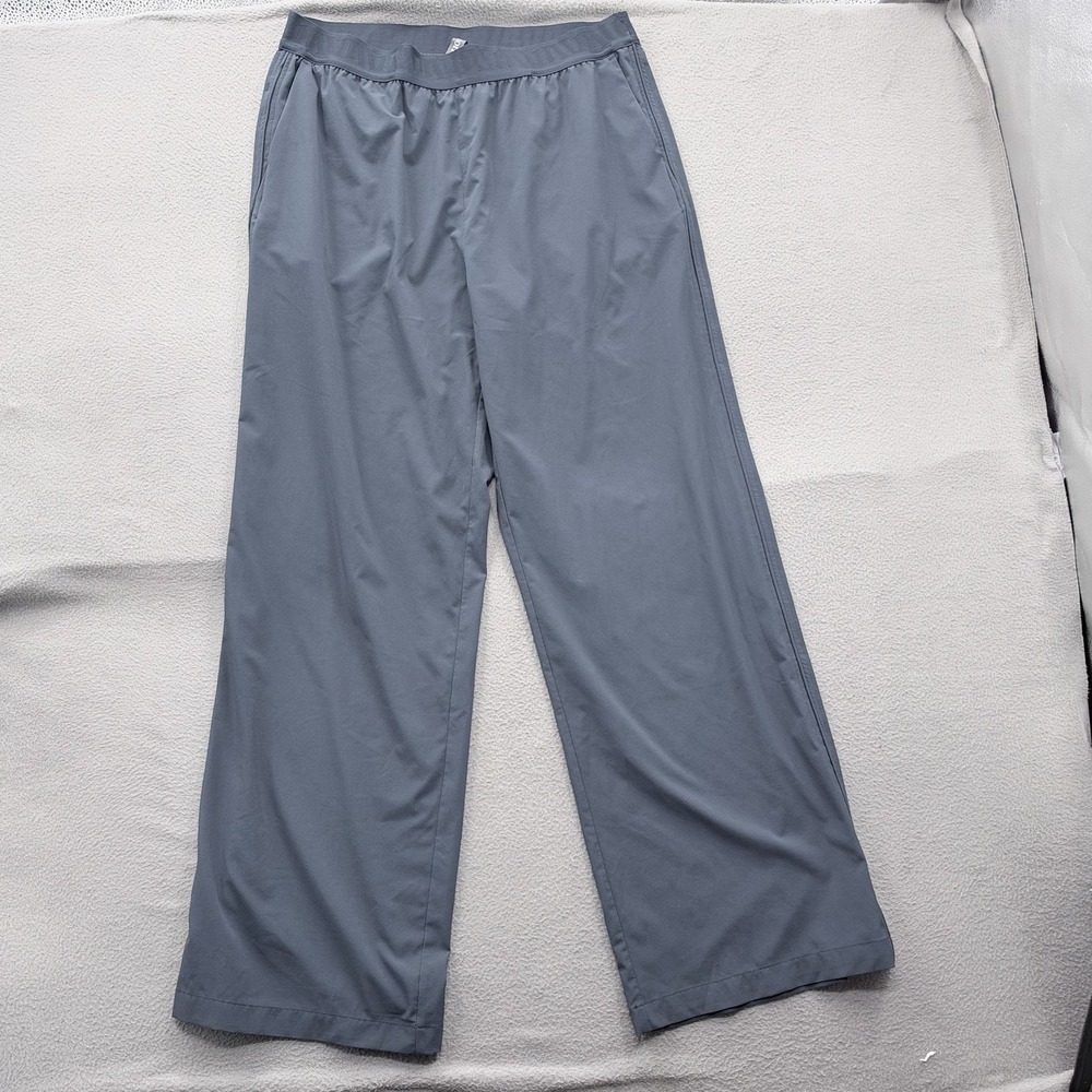 Vuori Pants Women's Villa Wide Leg Pants Large Blue Performance Office Chic.